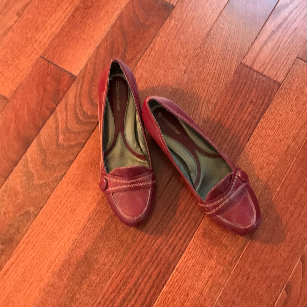 Naturalizer red shoes 10 worn 5 times